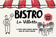 Bistro La Villette Font Duo, a Handwritten Font by Sofia Skoog (Thumbnail 1 of 15)