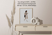 Abstract Black Women clipart, a Decorative Illustration by ApetekMarket (Thumbnail 2 of 6)