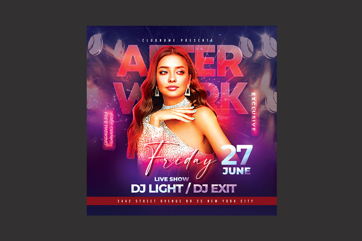 After Work Party Flyer, a Flyer Template by DSGraphicDesign (Photo 2 of 2)