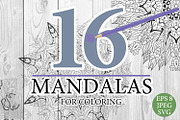 Mandalas for coloring 19, an Object Graphic by Watercolor fantasy (Thumbnail 1 of 5)