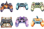 Halloween Gaming Controllers Clipart, an Illustration by CraftArtStudio (Thumbnail 3 of 6)