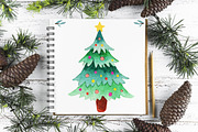 Happy christmas watercolor pack, an Object Graphic by MiraBell (Thumbnail 4 of 10)