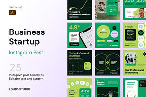 Business Startup Company Instagram, a Social Media Template by Louds Studio