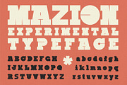 Mazion - Experimental Typeface, a Serif Font by HipFonts (Thumbnail 1 of 9)