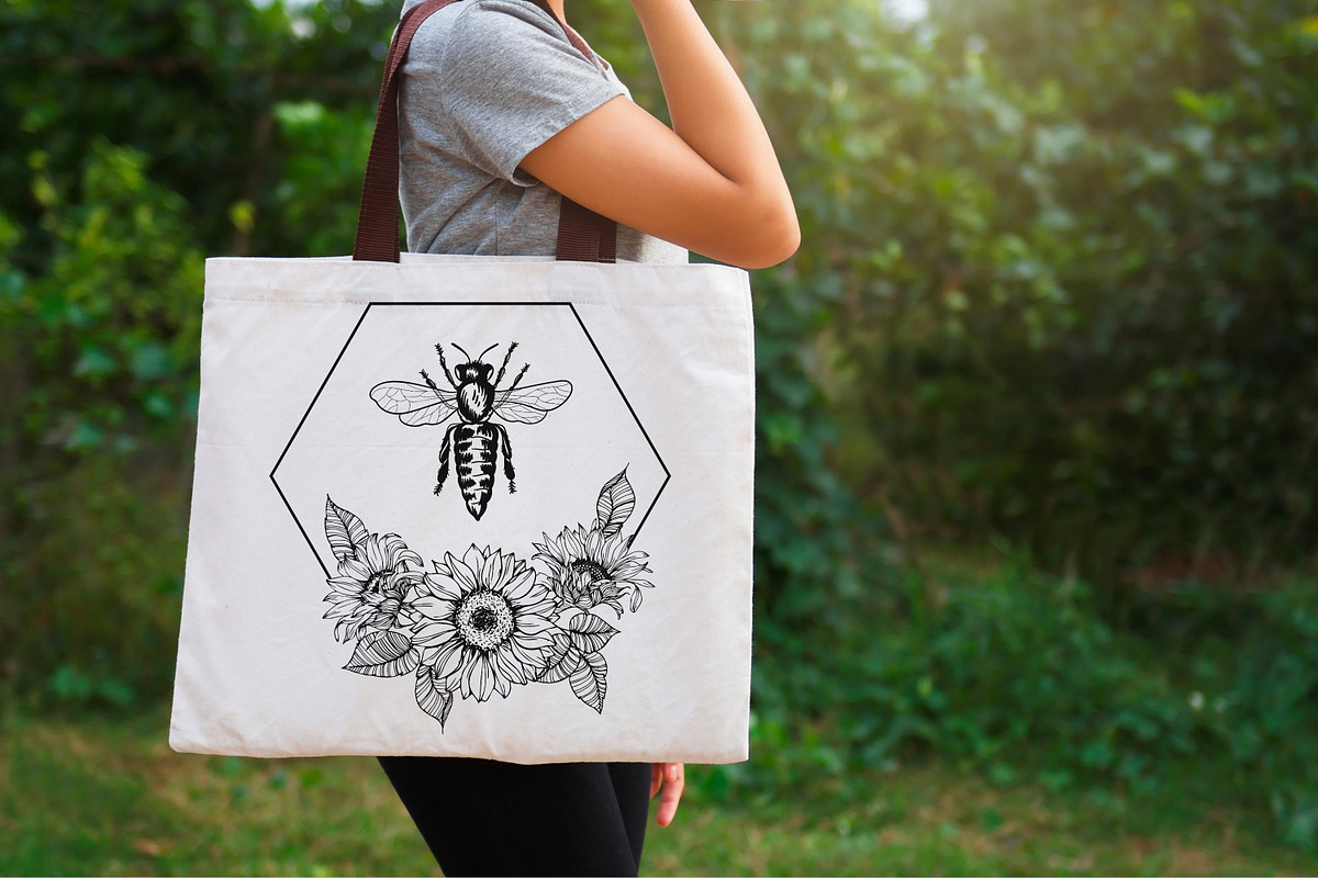 Bees Procreate Stamps, a Brush Add-On by Dervik Art Store (Photo 7 of 8)