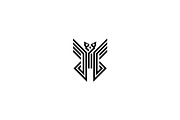 Lines modern owl logo design, an Object Graphic by nicemorning (Thumbnail 2 of 3)