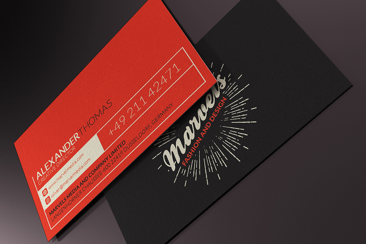 Retro Business Card, a Business Card Template by Marvel (Photo 4 of 5)