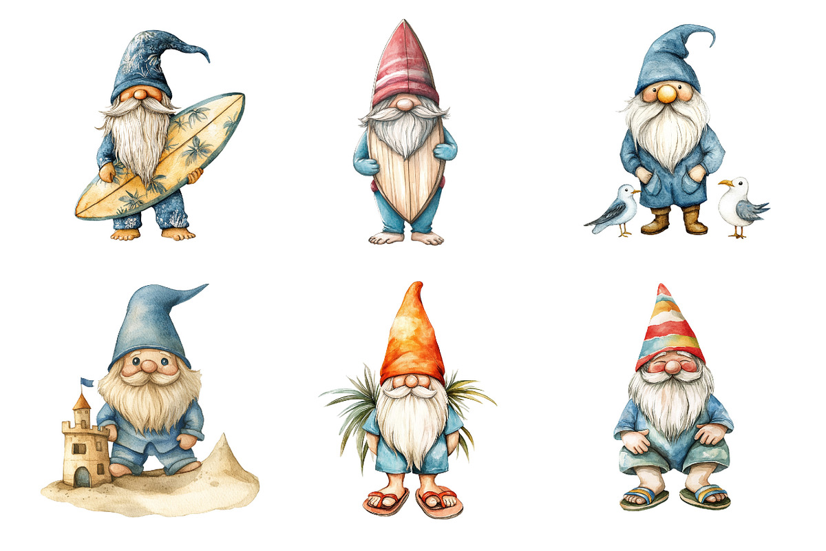 Nautical Gnomes Clipart, an Illustration by Design Market (Photo 3 of 4)
