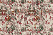 Vintage Holiday Toile Pattern Bundle, a Pattern Graphic by Olya Creative (Thumbnail 23 of 31)