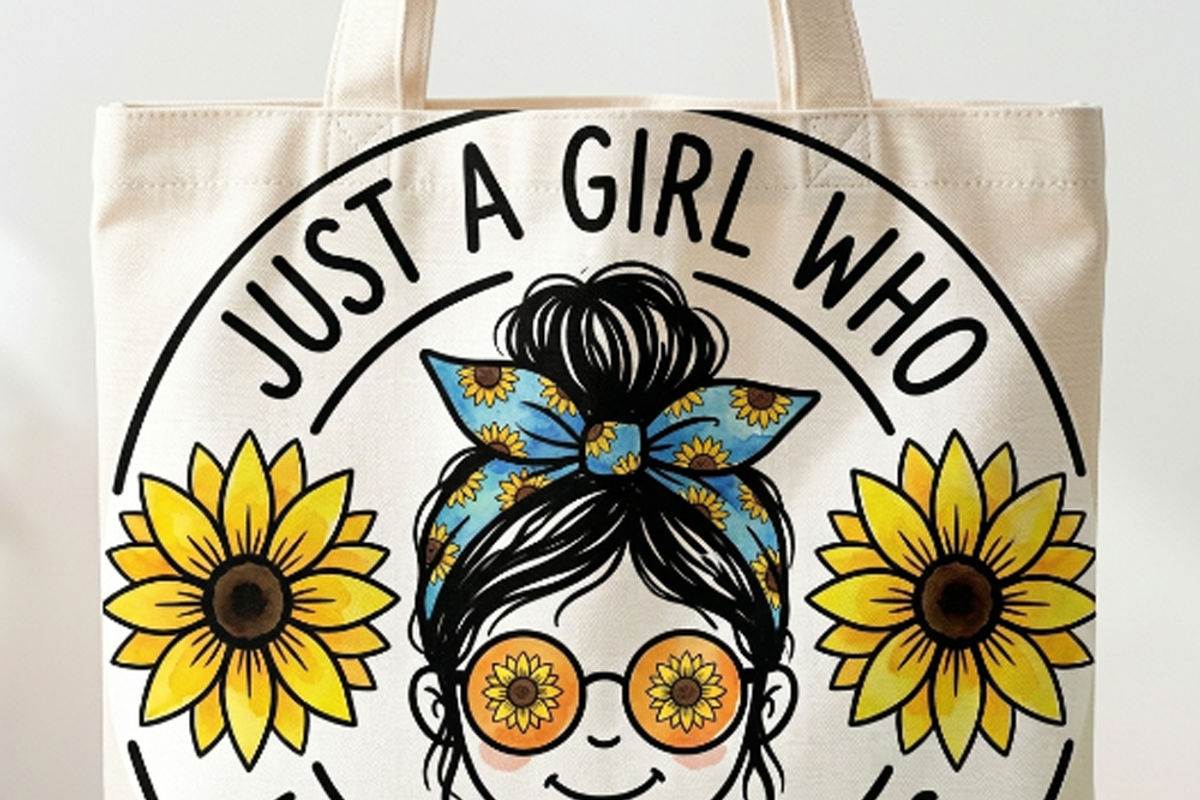 Just A Girl Who Loves Sunflowers PNG, a Shirt Mockup by Vector Stall (Photo 12 of 15)