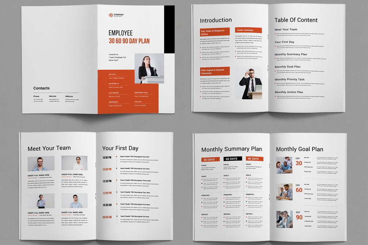 Employee 90 Day Plan Layout, a Brochure Template by ContestDesign (Photo 2 of 3)