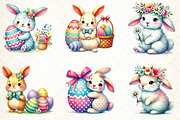 Easter Bunny Sublimation Clipart, an Illustration by DreamCafeArt (Thumbnail 2 of 5)