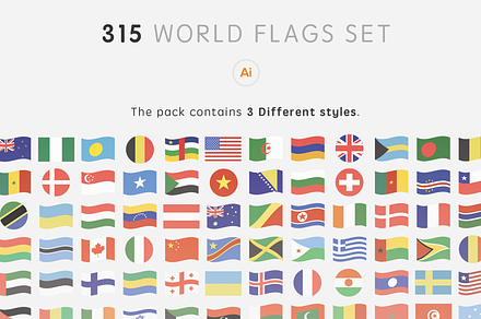 315 World Flags Set