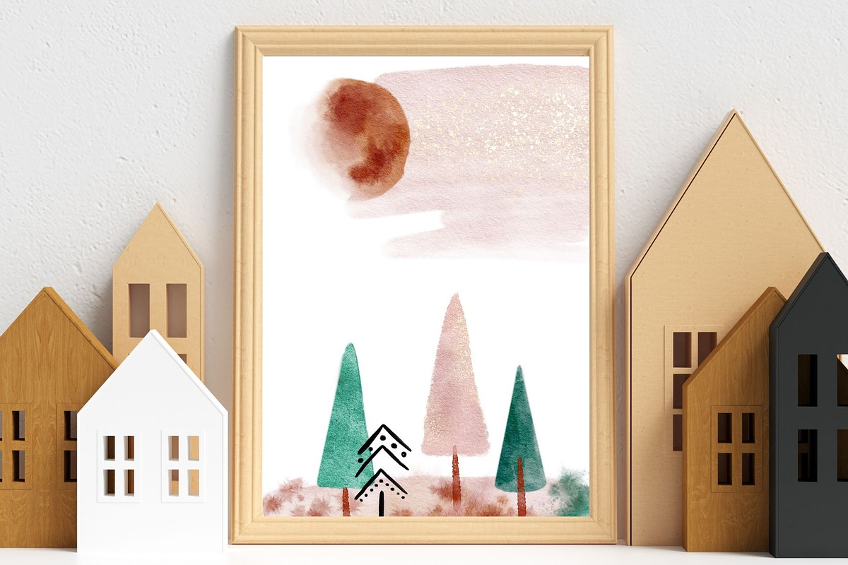 Boho Christmas and Happy new year!, a Background Graphic by Larisa Popova (Photo 6 of 8)