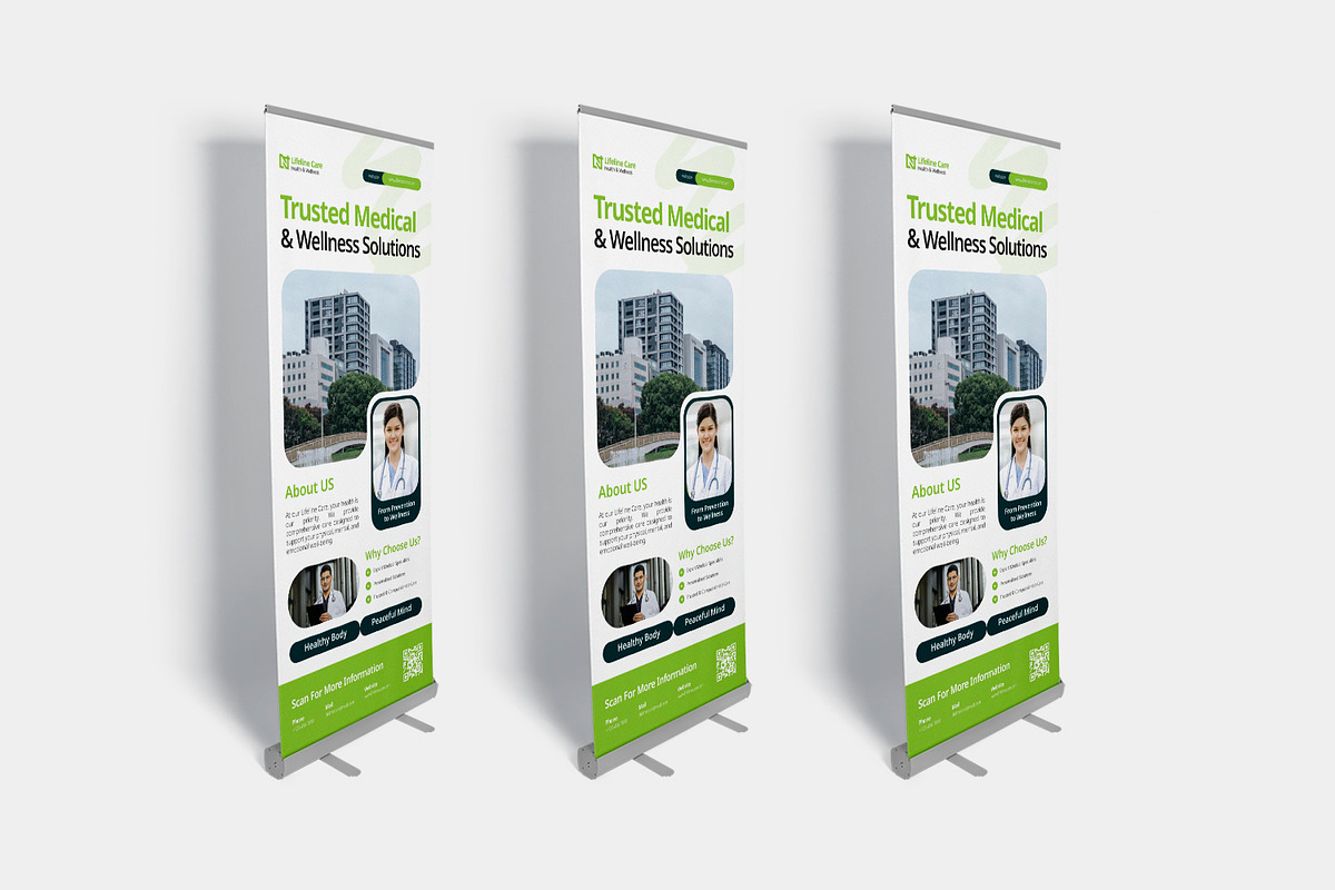 Lifeline Care - Roll Up Banner, a Print Template by Esensifiksi.studio (Photo 2 of 2)