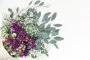 Floral Farmhouse Stock Photo