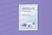 Purple Floral Certificate, a Stationery Template by Neermana (Thumbnail 4 of 4)
