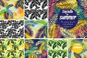 Set of seamless palm leaves patterns, an Illustration by VasilkovS (Thumbnail 3 of 3)