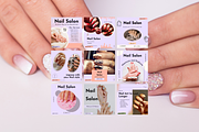 70 Nail Technician Instagram Posts, a Social Media Template by Adored Templates (Thumbnail 2 of 10)