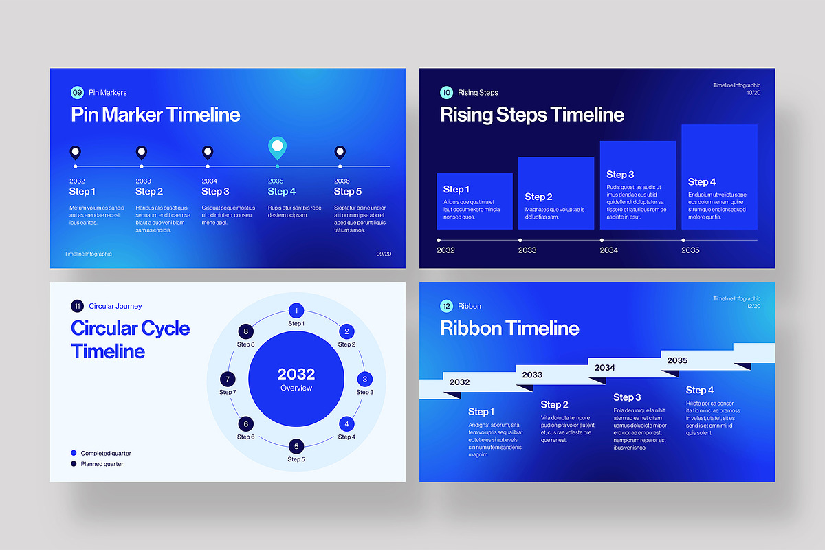 Timeline Infographic Presentation, a Presentation Template by BrandPacks