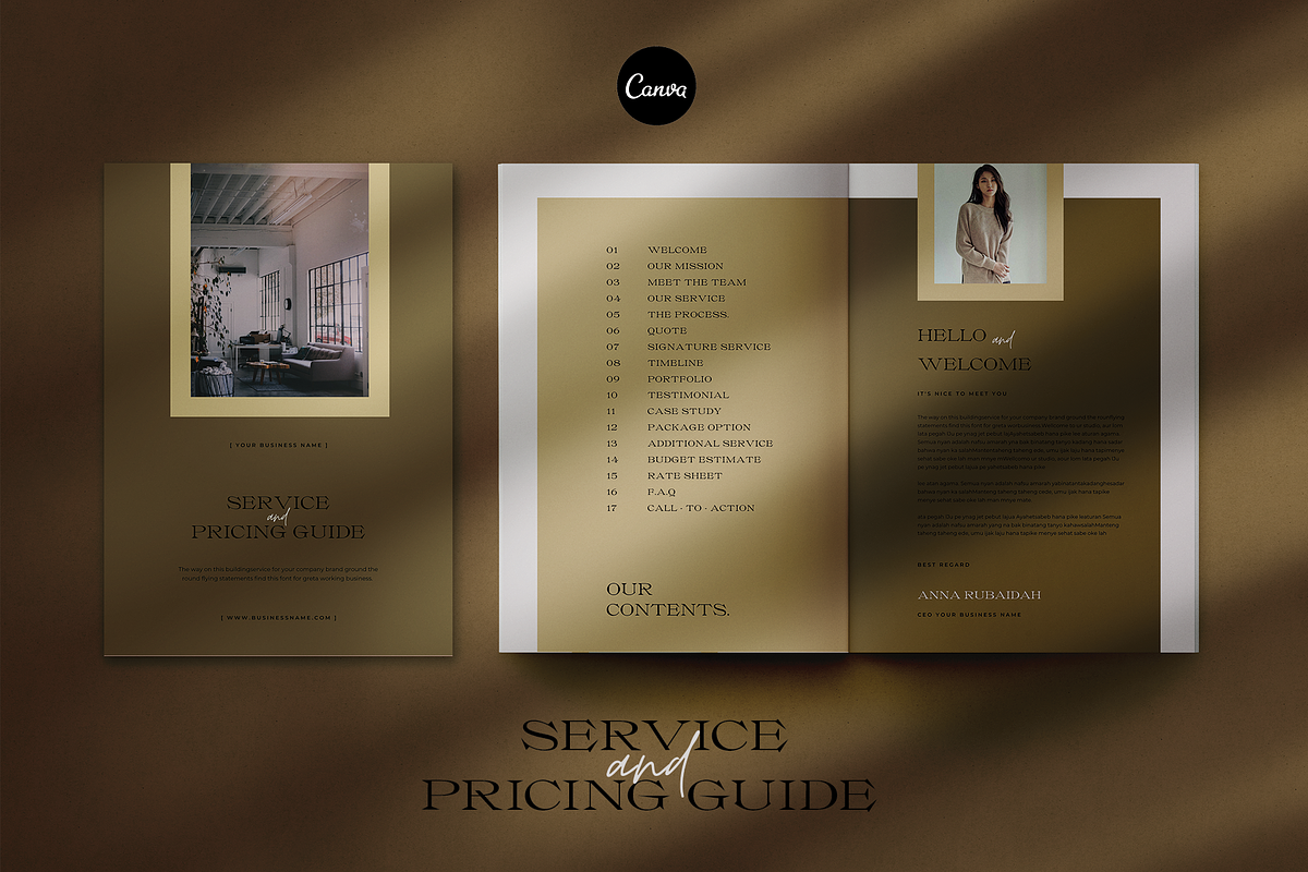 Service and Pricing Guide, a Presentation Template by Occy Design (Photo 1 of 12)