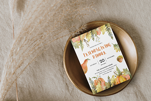 Editable Thanksgiving Invitation