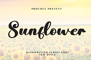 Sunflower | Script Font, a Handwritten Font by Scratchones (Thumbnail 1 of 8)