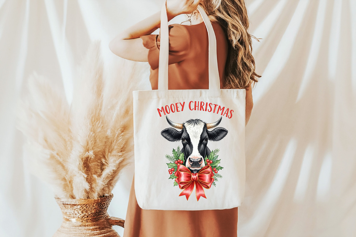 Mooey Christmas PNG, an Illustration by DreamCafeArt (Photo 4 of 7)