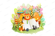 Animals Reading and Studying Clipart, an Animal Illustration by Popmarleo Shop (Thumbnail 2 of 2)