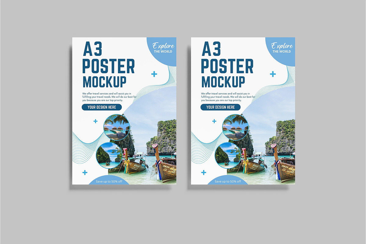 A3 Poster Mockup, an Advertising Mockup by Bangdastudio (Photo 3 of 7)