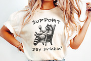 Raccoon with Wine, Day Drinking Art, an Illustration by SharpMarketplace (Thumbnail 2 of 9)