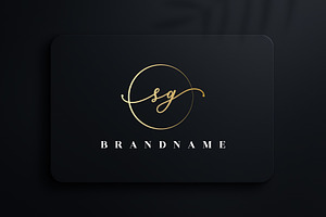 Letter SG Handwritten Signature Logo