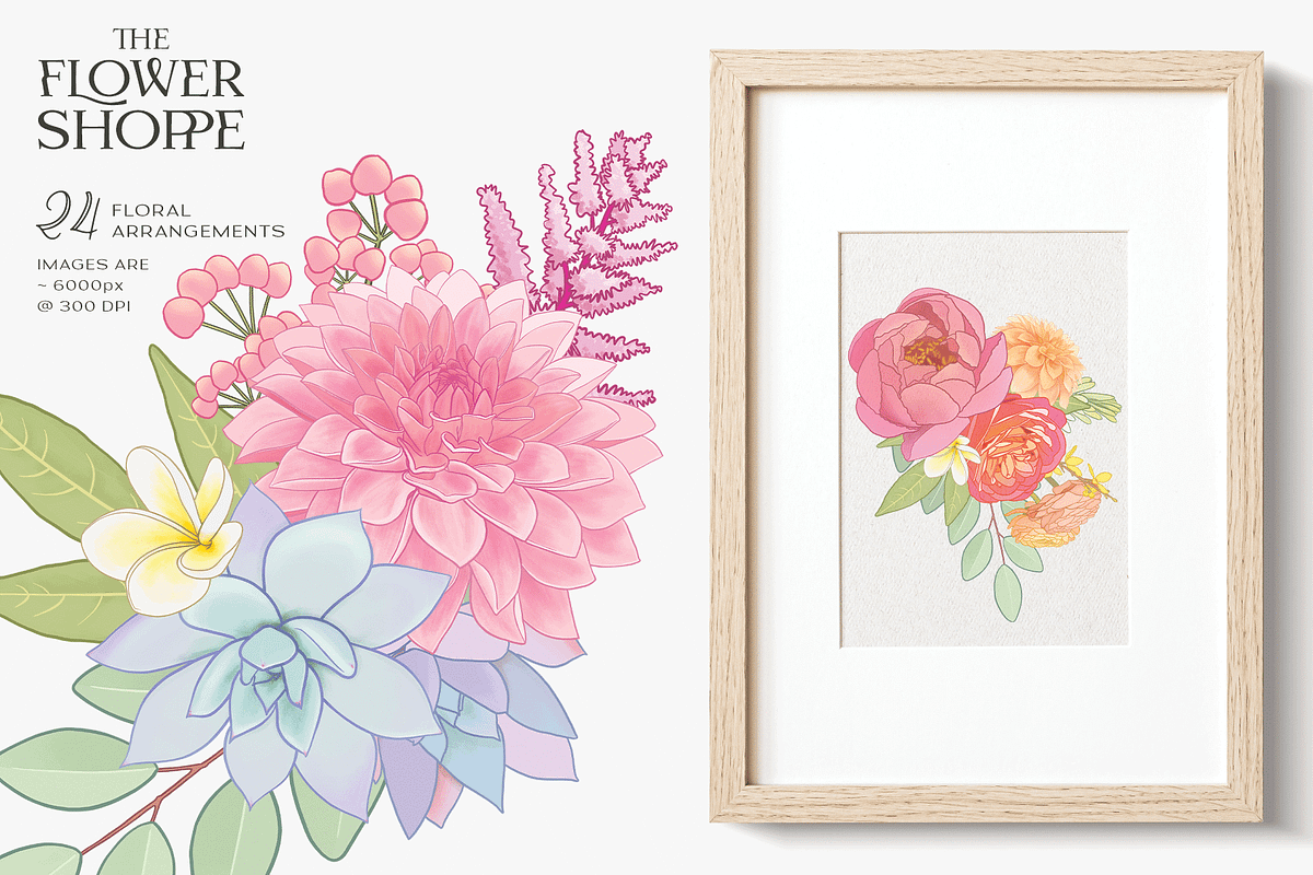 The Flower Shoppe | Flower Clipart, an Illustration by Ayca Atalay (Photo 4 of 10)