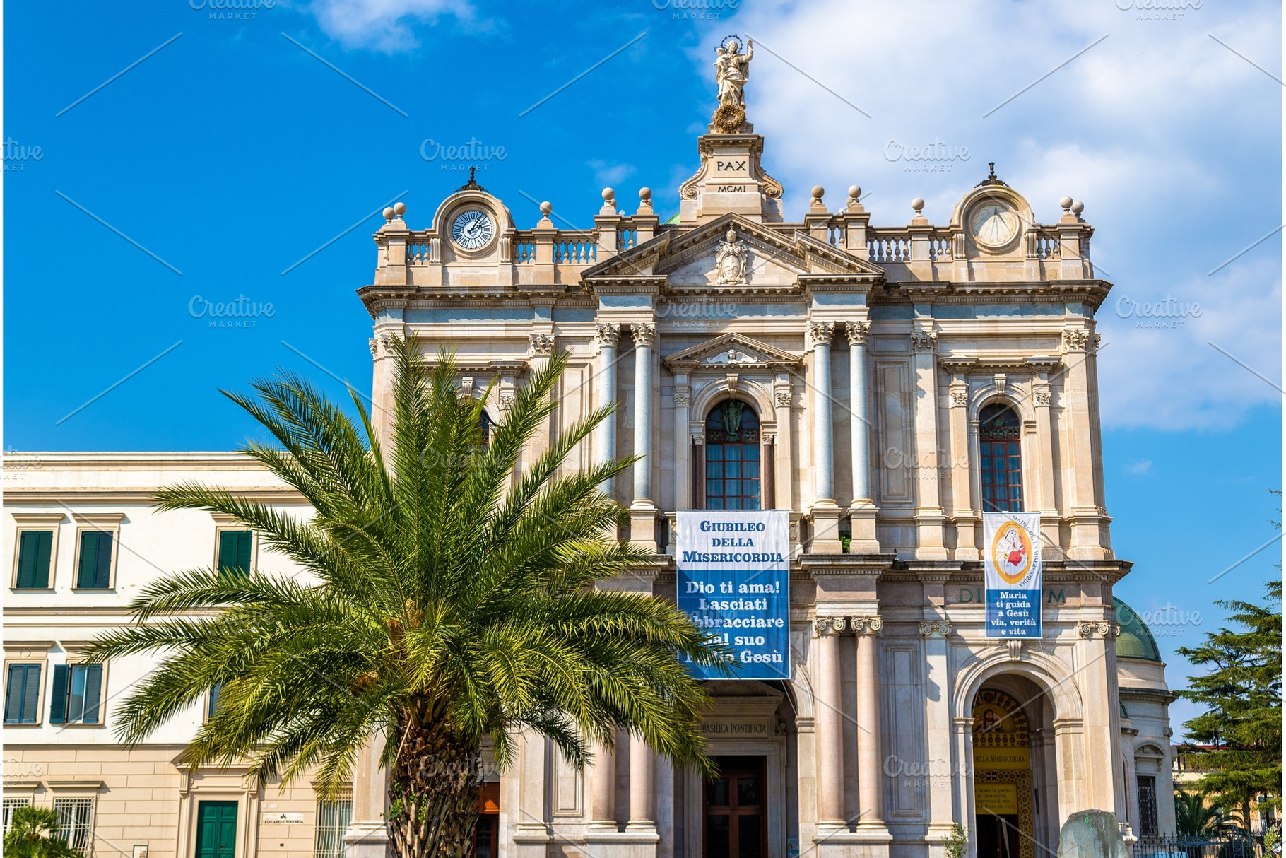 The virgin of rosary shrine in pompeii containing italy, church, and europe, an Architecture Photo by Leonid Andronov