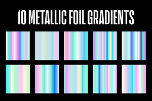 10 Metallic Foil Gradients .AI