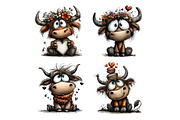 Valentine HAIGHLAND COW Clpart, an Illustration by Designworld (Thumbnail 5 of 5)