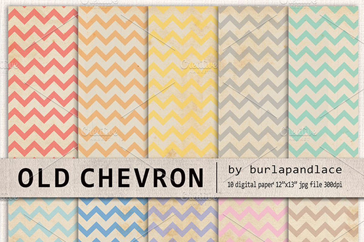 Digital paper old chevron color