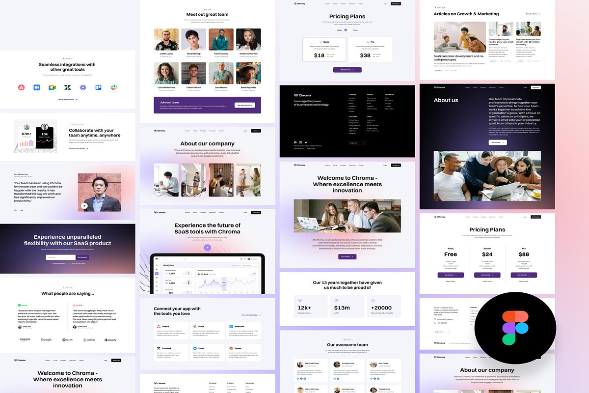 Chroma Modular Responsive SaaS, an UI Kit Template by Creative Perspective (Photo 2 of 6)