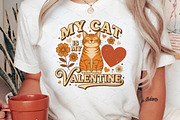 My Cat Is My Valentine Sweatshirt PN, a Graphic by Libby Wishes (Thumbnail 5 of 7)