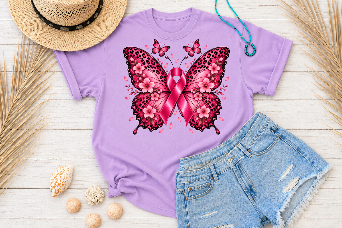 Breast Cancer Awareness Butterfly, a Seasonal Illustration by Rose Art (Photo 4 of 4)