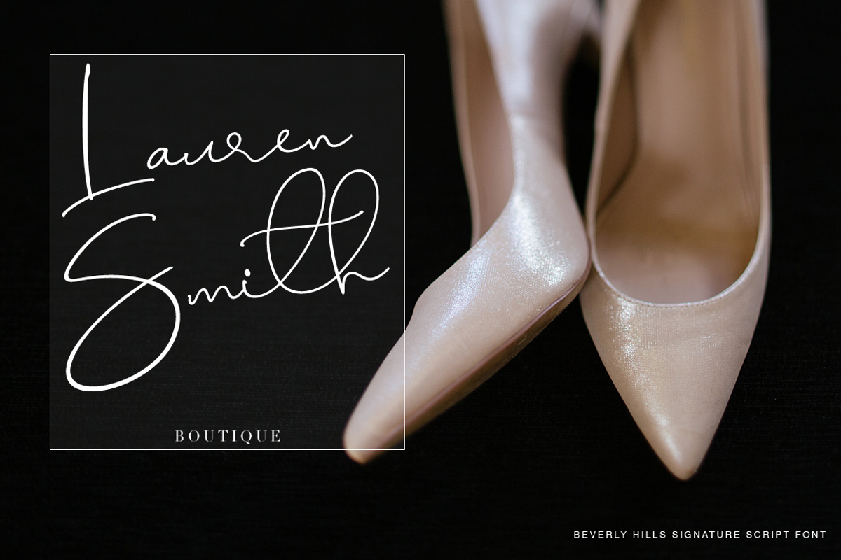 Beverly Hills, a Script Font by Larin Type Co. (Photo 9 of 11)