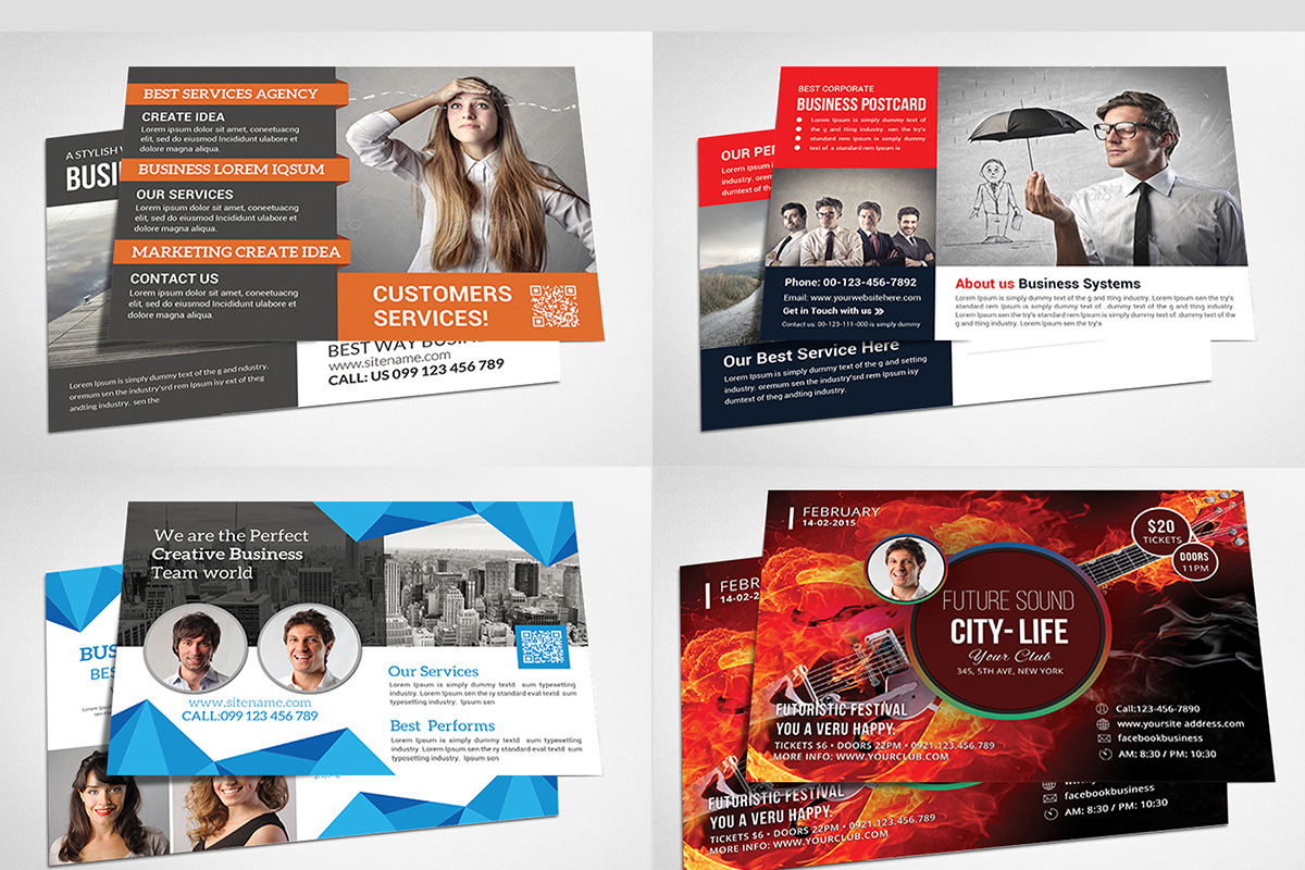 Bundle 50Corporate Flyer 20 PostCard, a Flyer Template by AfzaalGraphics (Photo 4 of 9)