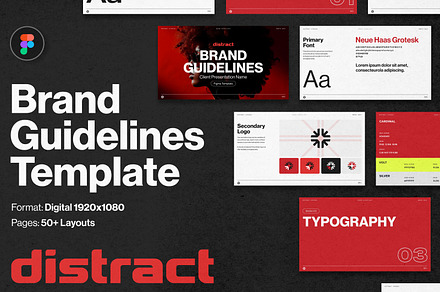 Brand Guidelines Figma Template, a Templates & Theme by Distract Studio