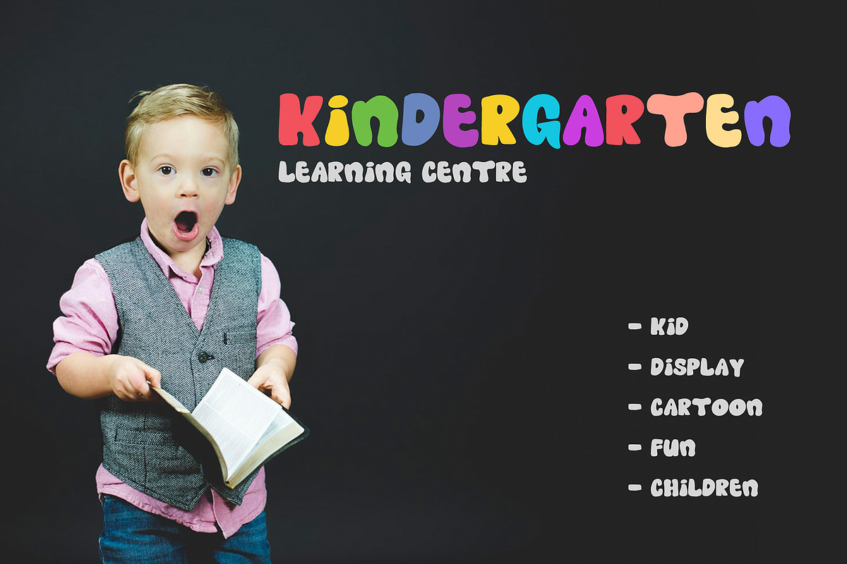 Kido - Fun Children Display Font preview 4