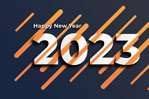 Abstract 2023 Happy New Year logo, a Templates & Theme by Lucky Xtian