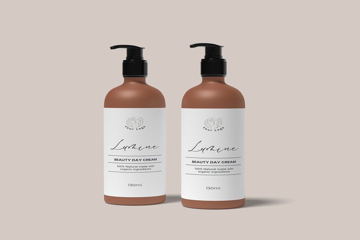 Cosmetic Pump Bottle Mockup, a Product Mockup by suciamairastd (Photo 3 of 5)