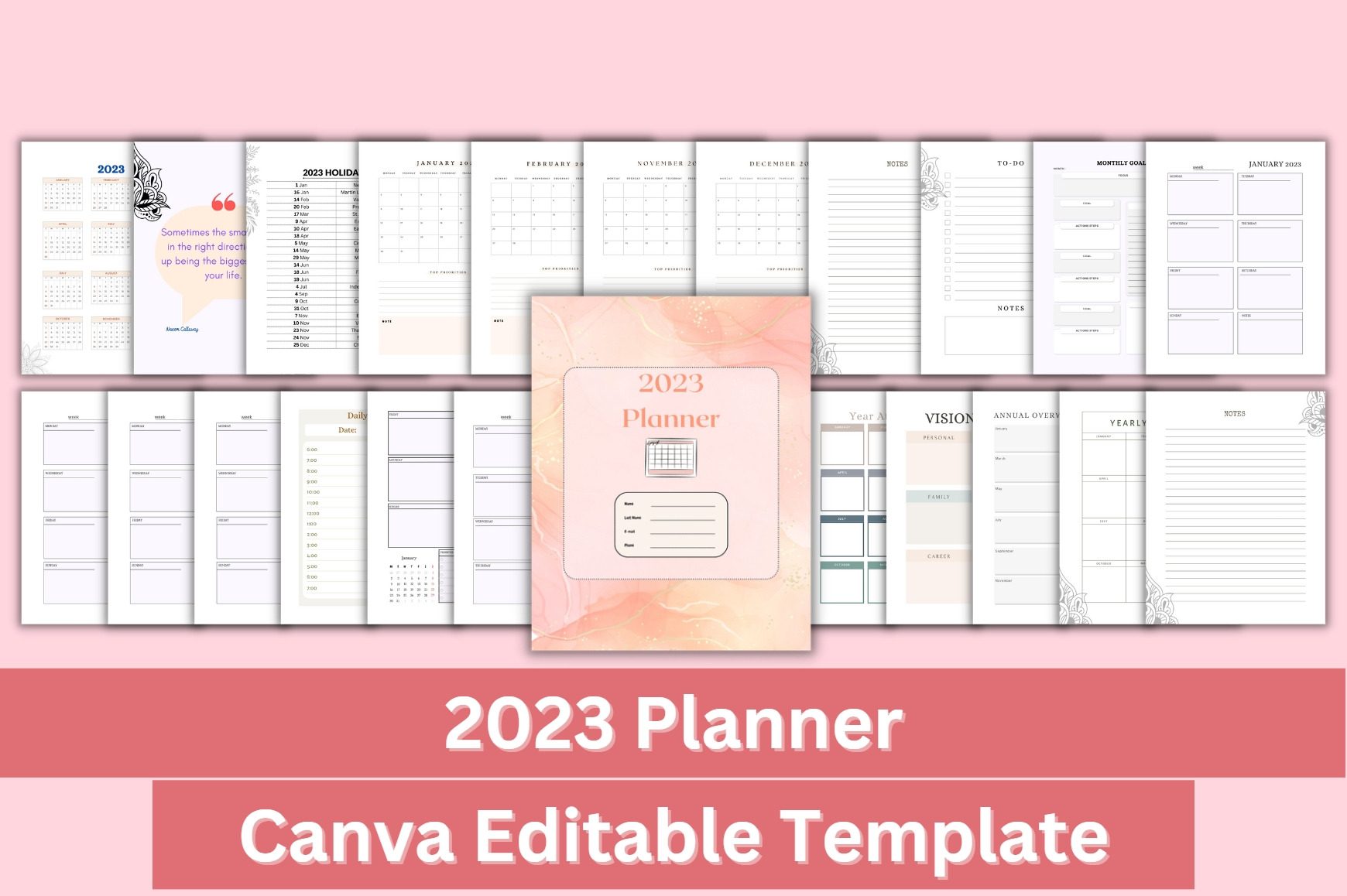 2023 Planner Templates Canva KDP Interior