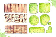 Landscape design set, a Decorative Illustration by AlexGreenArt (Thumbnail 5 of 7)