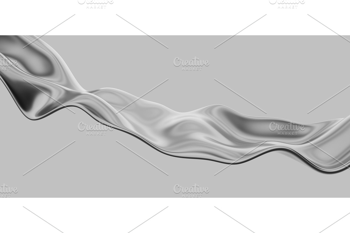 Liquid chrome y2k ribbon, metal wave, a Background Graphic by Marozhkastudio