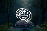 Minimalist Brain Nature Logo, a Branding & Logo Template by Luxury Logos (Thumbnail 2 of 4)